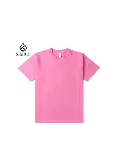 Yeni Japon Ağır Pamuklu Kısa Kollu Pembe Pembe