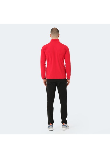 Slazenger ORRA IN Erkek Fermuarlı Dik Yaka Cepli Kırmızı Eşofman Takımı