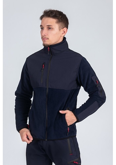 Softshell Erkek Garnili Polar Lacivert