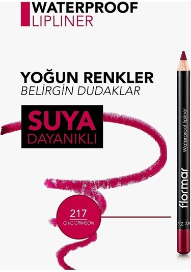 Flormar Yüksek Pigmentli & Mat Bitişli Suya Dayanıklı Dudak Kalemi