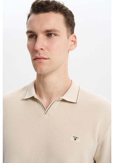 Arma Erkek Regular Fit Polo Yaka Kazak Karbon Fırçalı Selanik, %65 Pamuk %35 Polyester, Düğmesiz Basic K30554698602 Bej Arma Erkek Regular Fit Polo Yaka Kazak Karbon Fırçalı Selanik, %65 Pamuk %35 Polyester, Düğmesiz Basic K30554698602 Bej