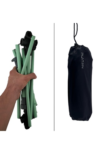 Platan Chair Ones-hp Yer Kaplamaz Hafif Katlanır Kamp Piknik Sand Gri - Yeşil