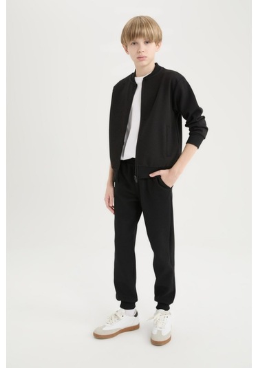 Ahengim AK-2350 Basic Jogger Paça Erkek Çocuk Okul Eşofman Altı - Siyah