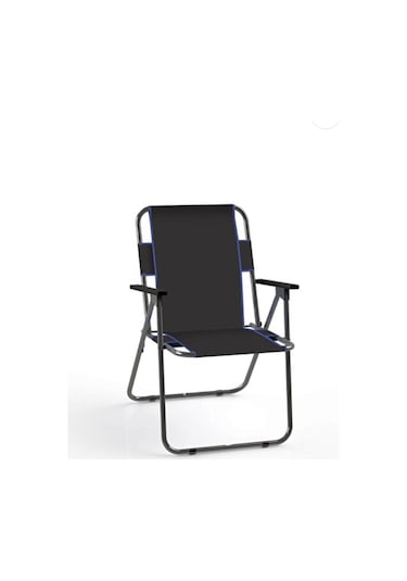 Ege Katlanabilir Lüks Plaj Ve Piknik Sandalyesi Siyah&mor Siyah