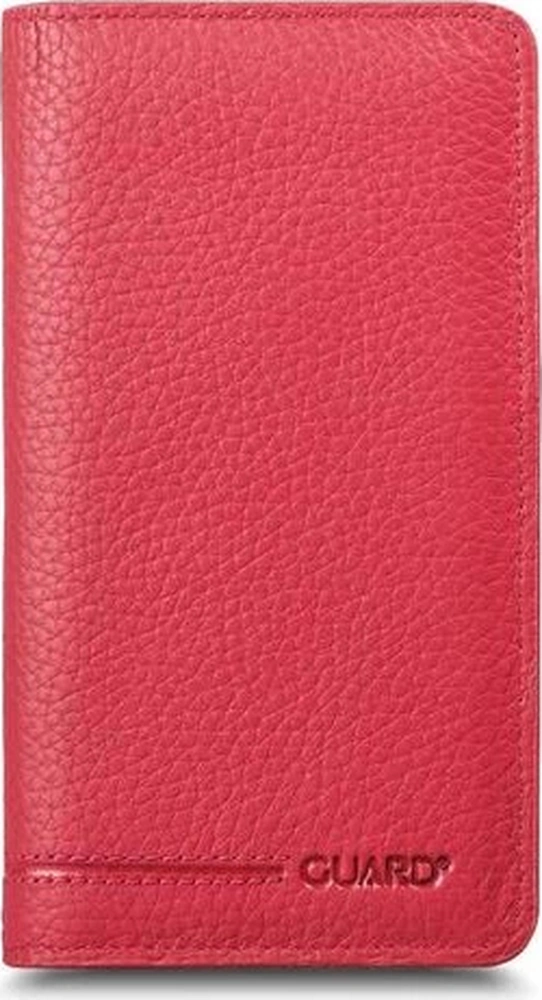 Guard Telefon Girişli Kırmızı Deri Unisex Cüzdan Çok Renkli