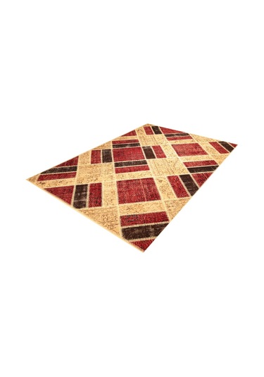 Patchwork El Dokuma Anadolu Halısı (431184305) Kırmızı