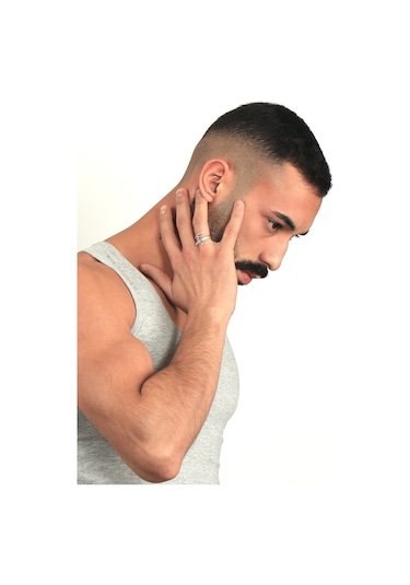 Erkek Antik Gümüş Kaplama Ayarlanabilir Dolama Formlu Kılıç Yüzük Gümüş