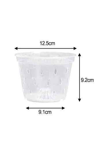 5 İnç Şeffaf Orkide Saksıları Temiz Dayanıklılık Uzun Ömür