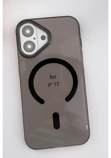 Durukar Apple, Uyumlu iPhone 17 Pc Blank Magsafe Kapak - Siyah
