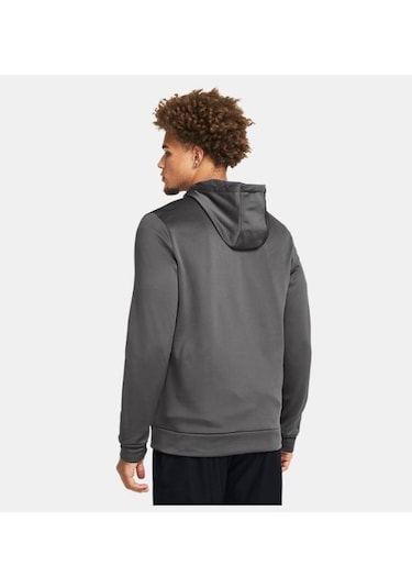 Under Armour Fleece Tam Fermuarlı Kapüşonlu Üst Gri