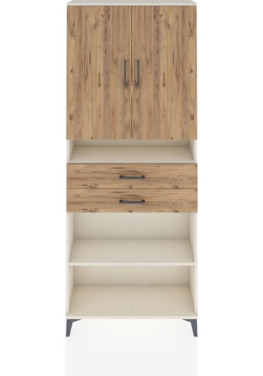 Arges Dolap 5 Raflı 2 Çekmeceli 2 Kapaklı 88x30x221 Aytaşı-çam Aytası