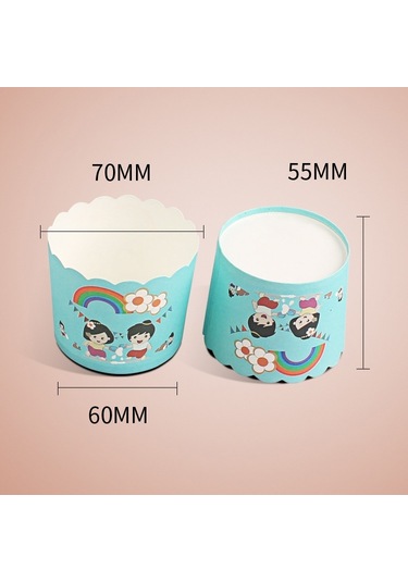 24pcs / Paket Yuvarlak Laminasyon Kek Bardağı Çikolata Kekleri Çikolata Kek Astarı Pişirme Fincanı, Boyut: 7 X 6 X 5.5cm, Rastgele Renk Dağıtım Diğer