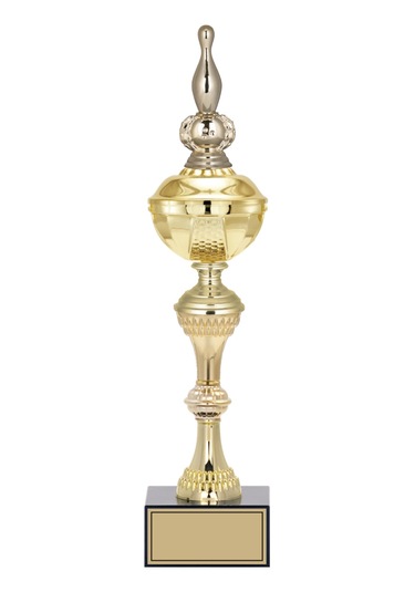 Odak Kupa - Figürlü Kupalar - Bowling / Labut Figürlü Kupalar Fg-061 C - 42 Cm Altın - Beyaz