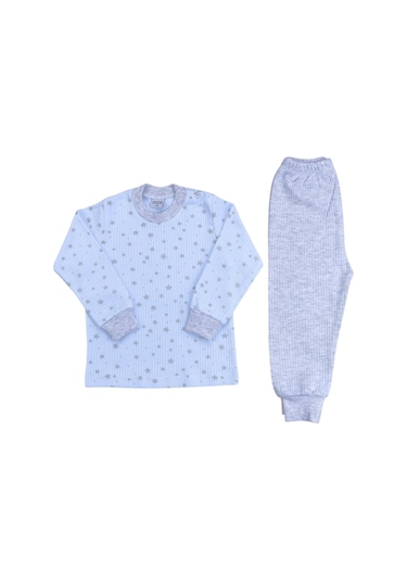 Sebi Bebe Yıldızlı Pijama Takım 9192 Mavi