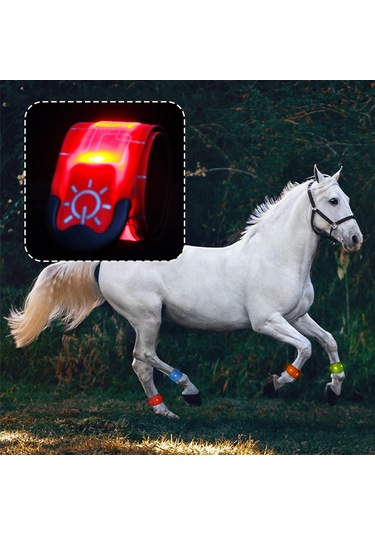 Homyl Açık At Binme Koşu Için Led Ayak Bileği Kırmızı Kırmızı