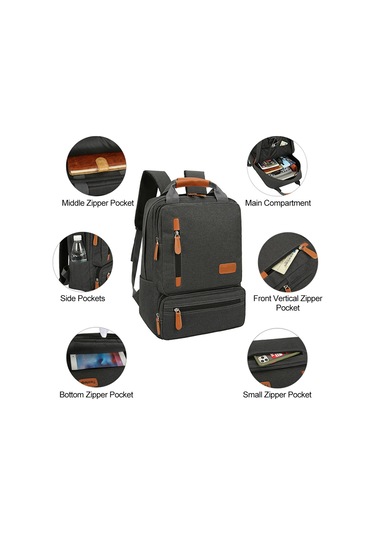 Skycity Dışarıda Seyahat İçin 3'lü Nylon Çanta Seti - Dizüstü Bilgisayar Taşıma, Mavi MAVİ