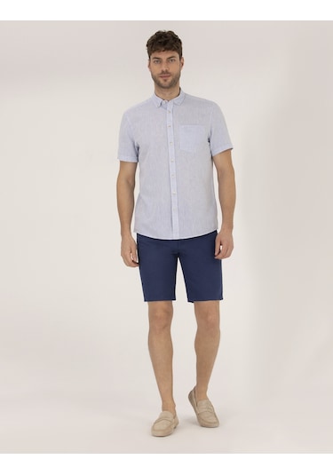 Pierre Cardin Erkek İndigo Şort / Bermuda 50264863-vr028 İndigo