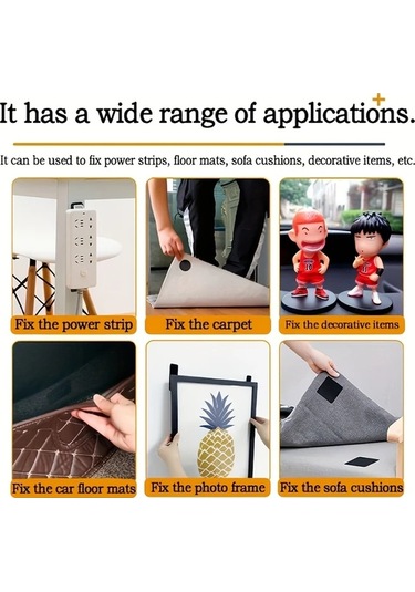 Fochsia 12 Çift Çift Taraflı Halı Sabitleme Bandı Kenar Korumalı Yüksek Yapışkan