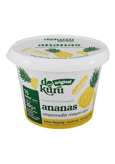Dokuru Original Ananas Kuru Meyve Cipsi 20 G