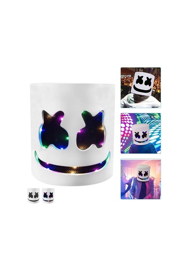 Marshmello Dj Maskesi Cadılar Bayramı Cosplay Maskesi