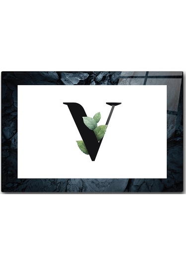 Decorita Cam Kesme Tahtası - Cam Kesme Tablası Harfli Tasarım V  20 CM x 30 CM