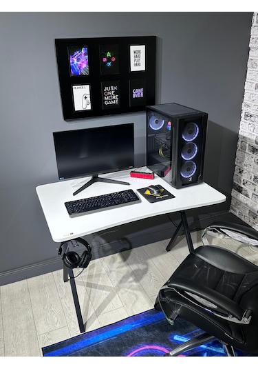 Heygaming2 Profesyonel Oyuncu Masası Beyaz 110 Cm Beyaz - Siyah