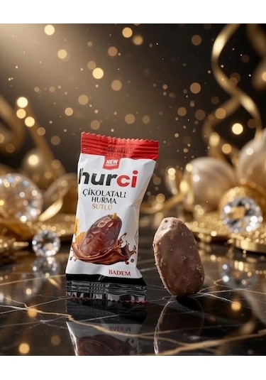 Hurci Sütlü Çikolata Kaplı Bademli Hurma 250 G