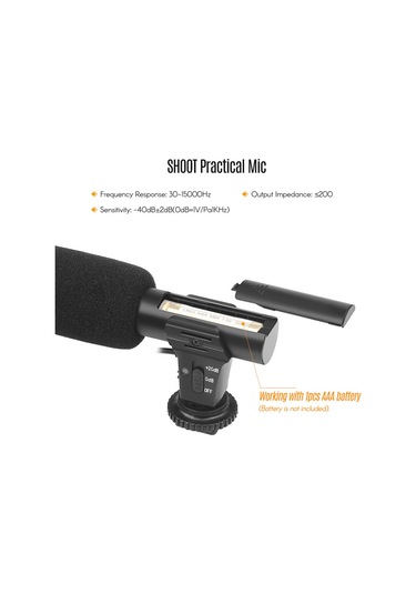 Skycıty Basit Mikrofon, 3.5mm Bağlantı Noktası İle Dijital Fotoğraf Makinesi Ve Dv'ler İçin Uygun