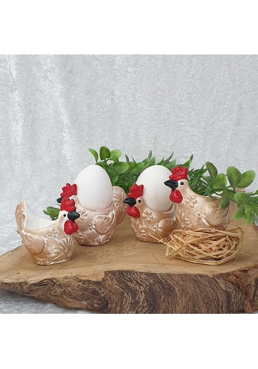 Dafniart 4 Lü Sevimli Tavuk Şeklinde Küçük Yumurtalık Dekor .
