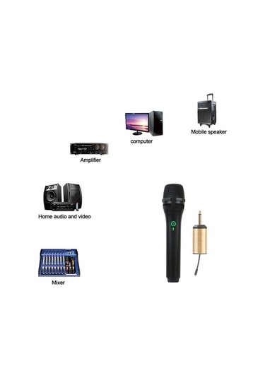 Wondernest Uhf Mikrofonu Mikrofonlu Konuşma Konferans Karaoke Kablosuz İçin Hoparlörü El Alıcı 681400133a Tb