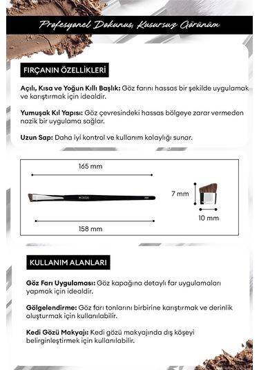 Açılı Fırça Cre'ars Angled Brush 124