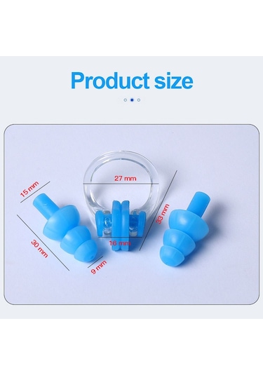 4 Set Burun Klipsi Kulak Tıkacı Beyaz Beyaz