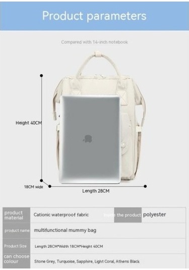 Maoyaya Lzglobal Çok Fonksiyonlu Usb Mumya Çantası Anne Bebek Bakım Çantası Beyaz Beyaz