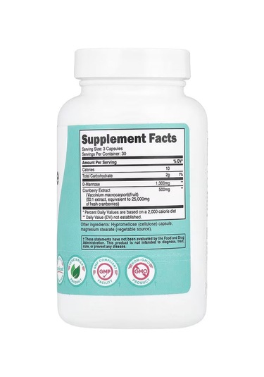 Nutricost Women D-mannose With Cranberry Extract 90 Capsules