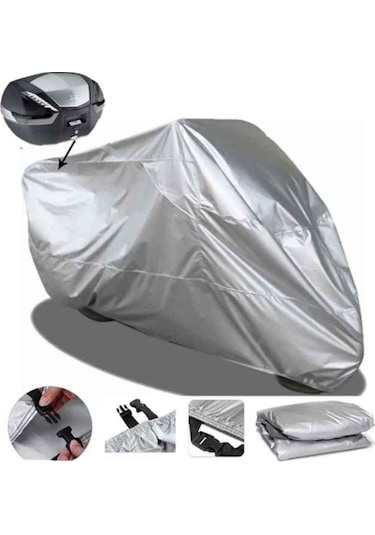 Hero Xpulse 200 İçin Arka Çanta Ve Kilit Uyumlu Gri Motosiklet Branda, Güvenli