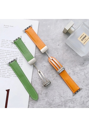Apple, Uyumlu Watch 38mm Kr414 Daks Deri Kordon Saat Değildir - Pembe