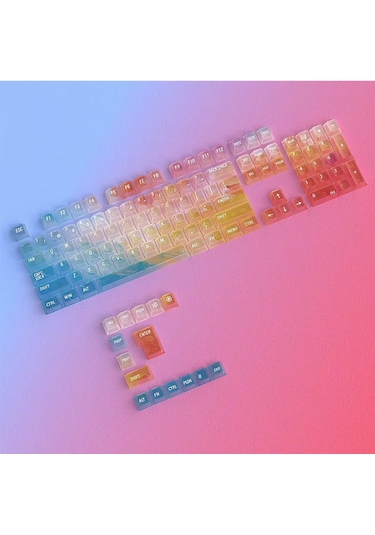 Nebula Bulutu Keycaps Renkli Sisli Mekanik Rgb Klavye Tuş Takımı Blue