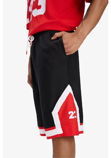 DeFactoFit Hızlı Kuruyan Oversize Geniş Kalıp Sporcu Kısa Paça Şort E4128AX25SMBK81