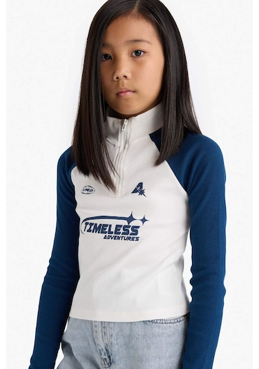 Defacto Kız Çocuk Fitted Balıkçı Yaka Slogan Baskılı Fitilli Kaşkorse Uzun Kollu Tişört E9654a825auer138 Ekru Defacto Kız Çocuk Fitted Balıkçı Yaka Slogan Baskılı Fitilli Kaşkorse Uzun Kollu Tişört E9654a825auer138 Ekru