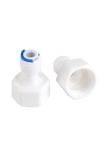 Kosona 6 Adet Paket Ro Su Filtresi Bağlantısı - G1/4'den G1/2'ye Hızlı Bağlanabilir, Sızıntı Engellli, Plastik Malzeme