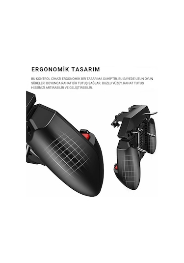 Polham 4000mah Şarjlı Telefon Soğutucu Ve Oyun Kolu, 6 Parmak Mobil Oyun Konsolu, Tüm Telefonlara Uyumlu