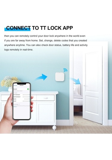 Createtech Bluetooth Wifi Parmak İzi Kilidi Köprü Ttlock Uygulama Kontrollü Ağ Geçidi Hub