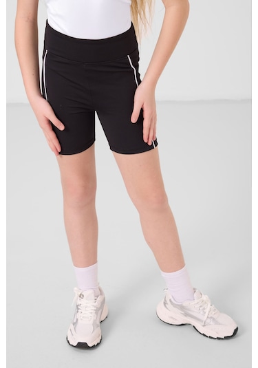 Tommylife Siyah Esnek Standart Fit Basic Performans Kız Çocuk Tayt - 75189 Siyah