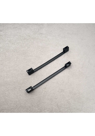 Star Mat Siyah Mutfak Dolap Çekmece Köprü Kulpu 160 Mm 192 Mm 16 Cm - 19,2 Cm 2 Adet Siyah Çift De