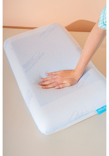 Visco Terletmeyen Ortopedik Yastık Serinleten Visco Yastık Jelli Yastık 70 40 12cm Beyaz