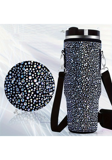 Stanley 40oz Kupası Sıcak Elmas Kapak Neopren Yalıtımlı Taşınabilir Şişe Kapağı İçin Siyah