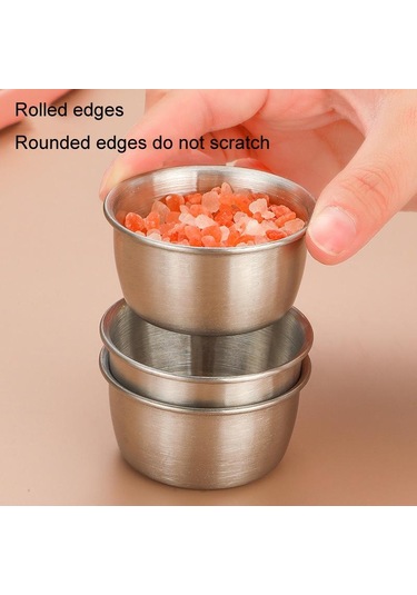 Sones 40 Ml 304 Paslanmaz Çelik Sos Kabı Plastik Kapaklı Sızdırmaz Sos Kabı Baharat Kabı