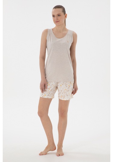 U.s. Polo Assn. Kadın Bej Pijama Takım 50312914-vr011 Bej