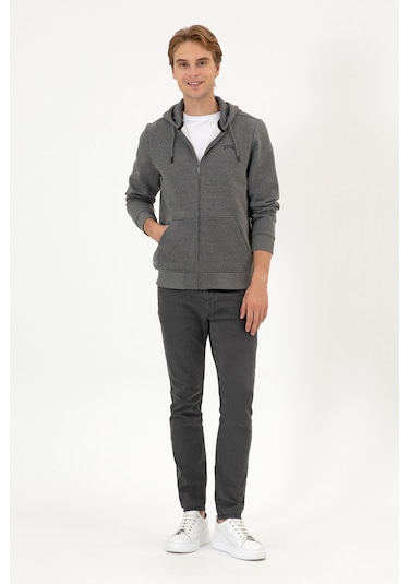 U.s. Polo Assn. Erkek Antrasit Melanj Hırka Örme 50313755-vr081 Antrasit Melanj