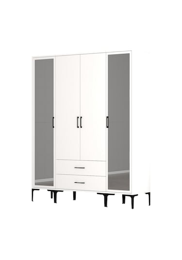 Variant Kumsal 4 Kapılı Rtr Gardrop - Beyaz / Beyaz